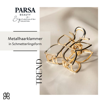 PARSA Beauty SIGNATURE COLLECTION Metallhaarklammer – goldener Schmetterling
