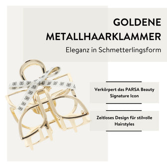 PARSA Beauty SIGNATURE COLLECTION Metallhaarklammer – goldener Schmetterling