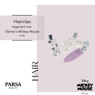 Disney Mickey Mouse inspirierte Haarclips von PARSA Beauty, 4-tlg.