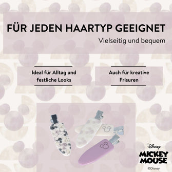 Disney Mickey Mouse inspirierte Haarclips von PARSA Beauty, 4-tlg.