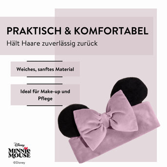 Disney Minnie Mouse inspiriertes Kosmetik-Haarband von PARSA Beauty mit Schleife & Ohren