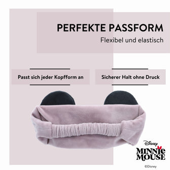 Disney Minnie Mouse inspiriertes Kosmetik-Haarband von PARSA Beauty mit Schleife & Ohren
