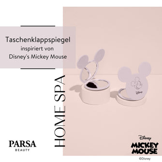 Disney Mickey Mouse inspirierter Taschen-Klappspiegel von PARSA Beauty mit 2-facher Vergrößerung