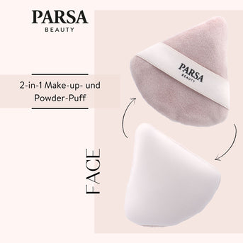 PARSA Beauty 2-in-1 Make-up & Powder Puff – für flüssige & pudrige Texturen