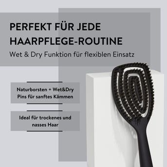 PARSA Beauty Hair ID Seidenglanz-Bürste – Naturborsten mit Seidenprotein