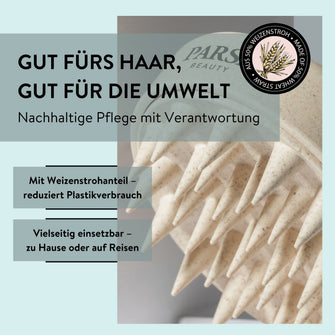 PARSA Beauty NATURE LOVE Shampoobürste Weizenstroh Kopfhautpflege