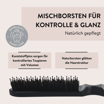 PARSA Beauty  ESSENTIAL Sleek Bürste mit Mischborsten – stilvoll und komfortabel
