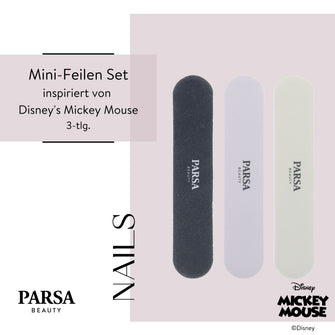 Disney Mickey Mouse inspiriertes Mini-Feilenset von PARSA Beauty, 3-teilig