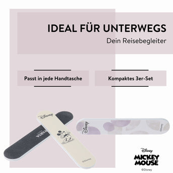 Disney Mickey Mouse inspiriertes Mini-Feilenset von PARSA Beauty, 3-teilig