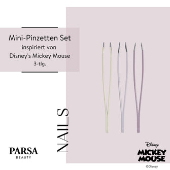 Disney Mickey Mouse inspiriertes Mini-Pinzettenset von PARSA Beauty, 3-teilig