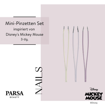 Disney Mickey Mouse inspiriertes Mini-Pinzettenset von PARSA Beauty, 3-teilig