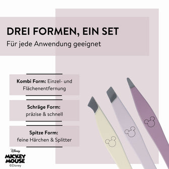 Disney Mickey Mouse inspiriertes Mini-Pinzettenset von PARSA Beauty, 3-teilig