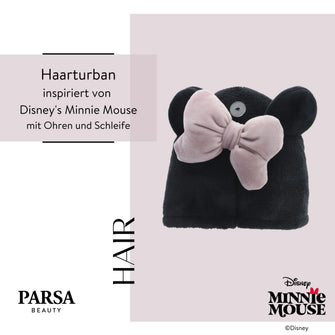 Disney Minnie Mouse inspirierter Haarturban von PARSA Beauty mit Schleife & Ohren