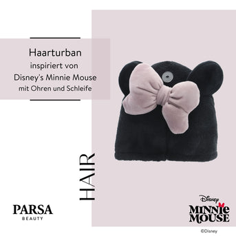 Disney Minnie Mouse inspirierter Haarturban von PARSA Beauty mit Schleife & Ohren