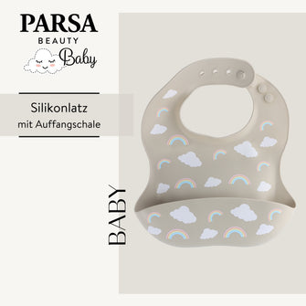 PARSA Beauty BABY Silikonlatz – mit Auffangschale & verstellbarem Nackenteil