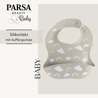 PARSA Beauty BABY Silikonlatz – mit Auffangschale & verstellbarem Nackenteil