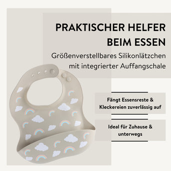 PARSA Beauty BABY Silikonlatz – mit Auffangschale & verstellbarem Nackenteil