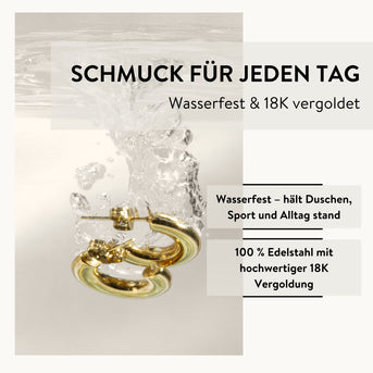 PARSA Beauty SIGNATURE Creolen-Set gold – 4-tlg. aus Edelstahl, 18K vergoldet
