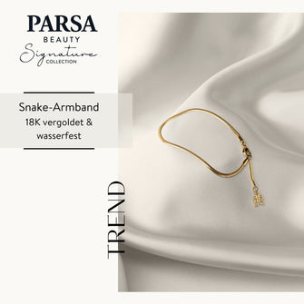 PARSA Beauty SIGNATURE Armband Snake Chain gold – Edelstahl, 18K vergoldet