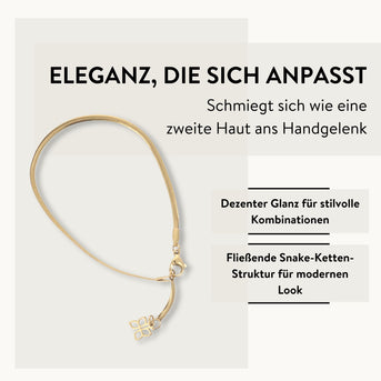 PARSA Beauty SIGNATURE Armband Snake Chain gold – Edelstahl, 18K vergoldet
