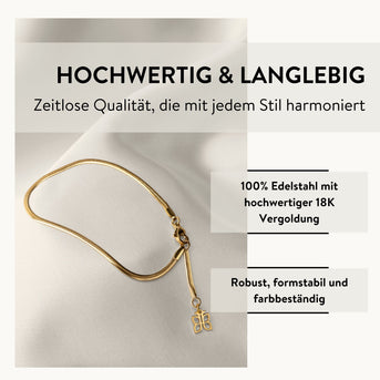 PARSA Beauty SIGNATURE Armband Snake Chain gold – Edelstahl, 18K vergoldet