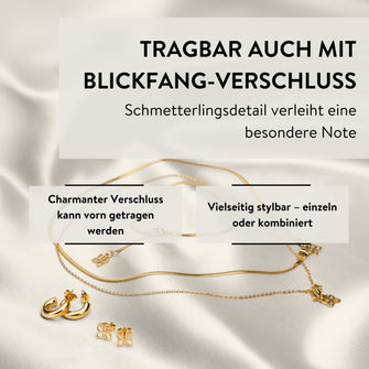 PARSA Beauty SIGNATURE Halsketten-Set gold – 2-tlg. Snake & Eyelet Chain, Edelstahl 18K vergoldet