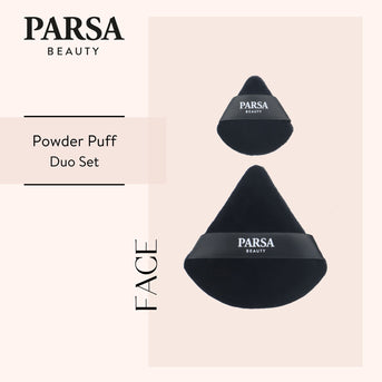 PARSA Beauty Essential Powder Puff Duo Set, 2er-Set für Puder & Baking