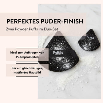 PARSA Beauty Essential Powder Puff Duo Set, 2er-Set für Puder & Baking