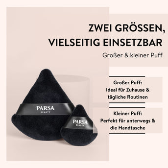 PARSA Beauty Essential Powder Puff Duo Set, 2er-Set für Puder & Baking