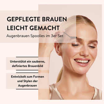 PARSA Beauty Essential Duo Spoolies, 3er-Set Augenbrauenbürsten für Styling & Soap Brows