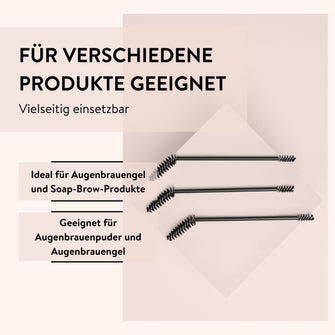 PARSA Beauty Essential Duo Spoolies, 3er-Set Augenbrauenbürsten für Styling & Soap Brows