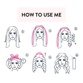 PARSA Beauty Hair Hero Beach Wave Styler Set für hitzefreie Wellen, 3-tlg.