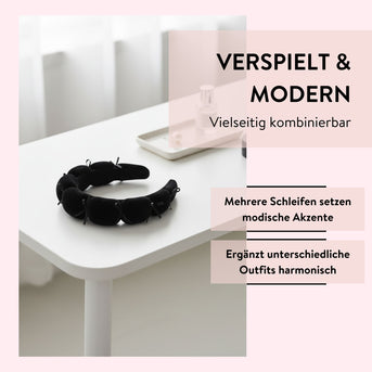 PARSA Beauty Hair Hero Haarreif Bubble mit Schleifen für Skincare & Wellness