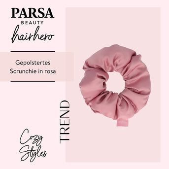 PARSA Beauty Hair Hero Cozystyles Satin Scrunchie Rosa, kissenweich, 1 Stk.