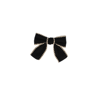 PARSA Beauty Limited Patentspange mit Schleife, Elegante Haarschleife in Schwarz