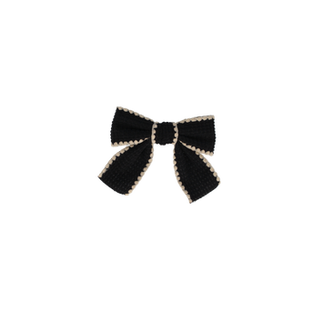 PARSA Beauty Limited Patentspange mit Schleife, Elegante Haarschleife in Schwarz