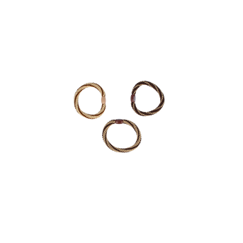 PARSA Beauty Limited Haargummi Geflochten, 3er-Set in harmonischen Brauntönen, 6,5cm