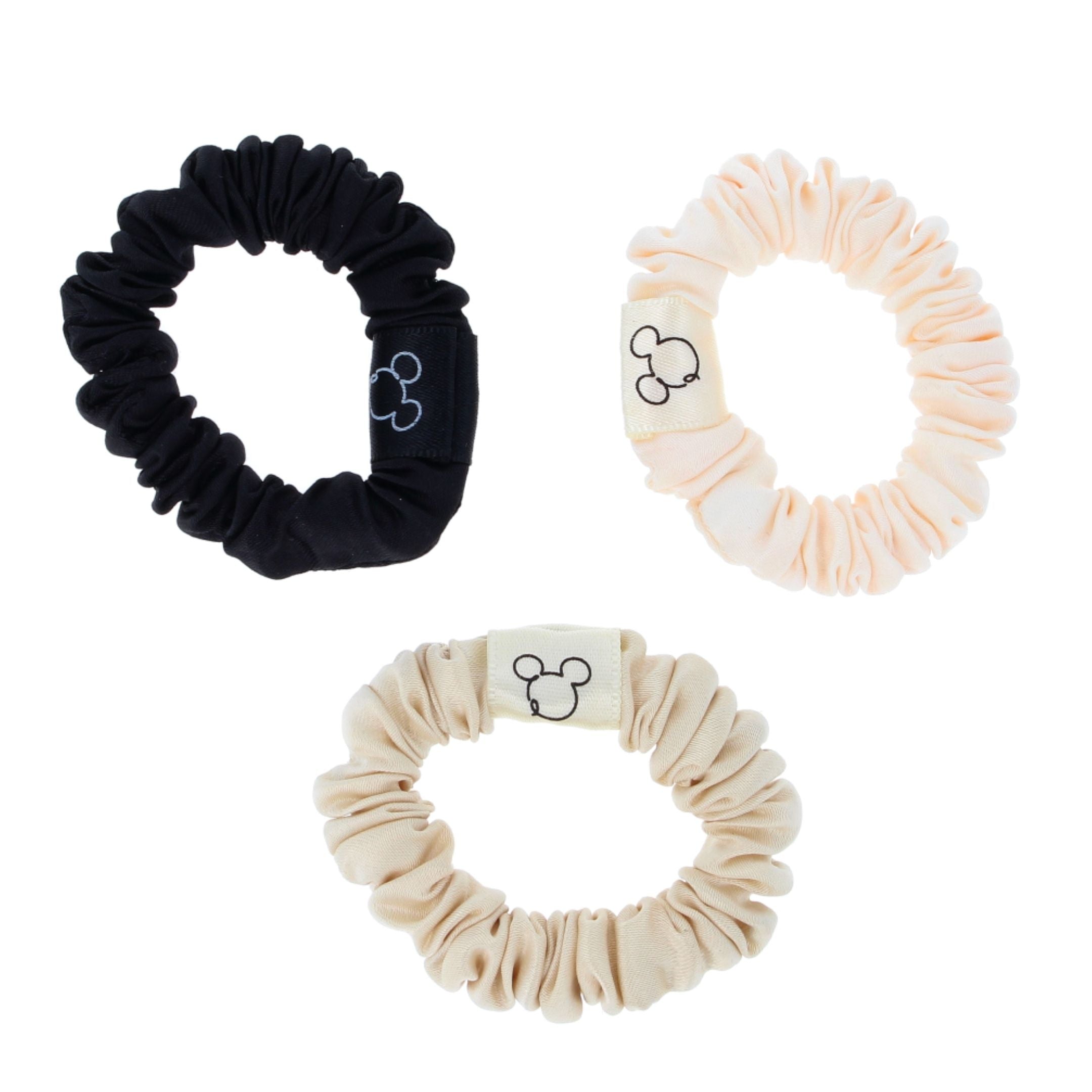 Disney Mickey Mouse inspiriertes Scrunchie-Set, Haargummis, 3tlg. von PARSA Beauty