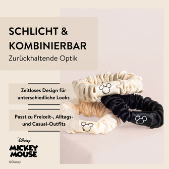 Disney Mickey Mouse inspiriertes Scrunchie-Set, Haargummis, 3tlg. von PARSA Beauty