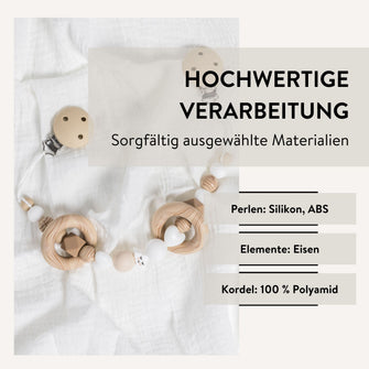 PARSA Beauty Baby Kinderwagen-Schnullerkette aus Silikon