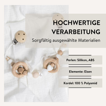 PARSA Beauty Baby Kinderwagen-Schnullerkette aus Silikon