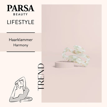 PARSA Beauty Lifestyle Pure Balance Haarklammer mit Marmor-Effekt, Groß