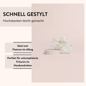 PARSA Beauty Lifestyle Pure Balance Haarklammer mit Marmor-Effekt, Groß