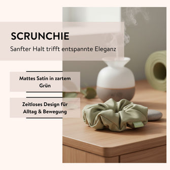 PARSA Beauty Lifestyle Pure Balance Satin Scrunchie Grün, gepolstert, 1 Stk.
