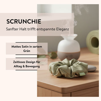PARSA Beauty Lifestyle Pure Balance Satin Scrunchie Grün, gepolstert, 1 Stk.