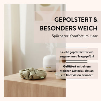 PARSA Beauty Lifestyle Pure Balance Satin Scrunchie Grün, gepolstert, 1 Stk.