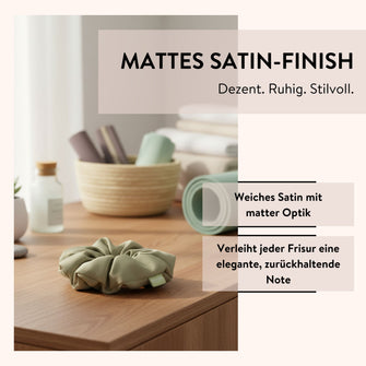 PARSA Beauty Lifestyle Pure Balance Satin Scrunchie Grün, gepolstert, 1 Stk.
