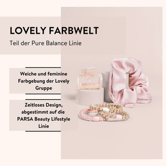 PARSA Beauty Lifestyle Pure Balance Haargummis gewebt, 3er-Set Grün/Rosa