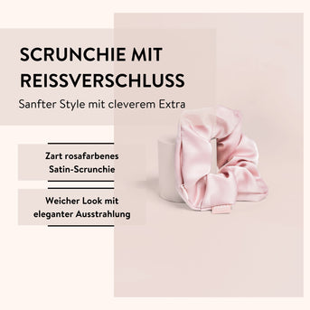 PARSA Beauty Lifestyle Pure Balance Satin Scrunchie mit Geheimfach, Rosa