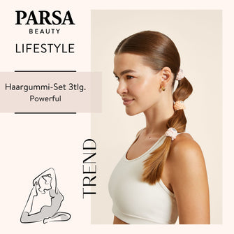 PARSA Beauty Lifestyle Pure Balance Haargummis Rosa/Orange, weich, 3er-Set